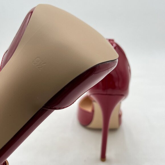 FSJ Wine Almond Toe Ankle Strap D'Orsay Pump High Heels Party Prom Casual Sandal - Picture 6 of 8